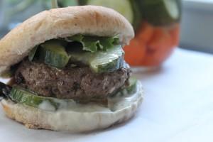 Succulent Beef Burger with Tahini