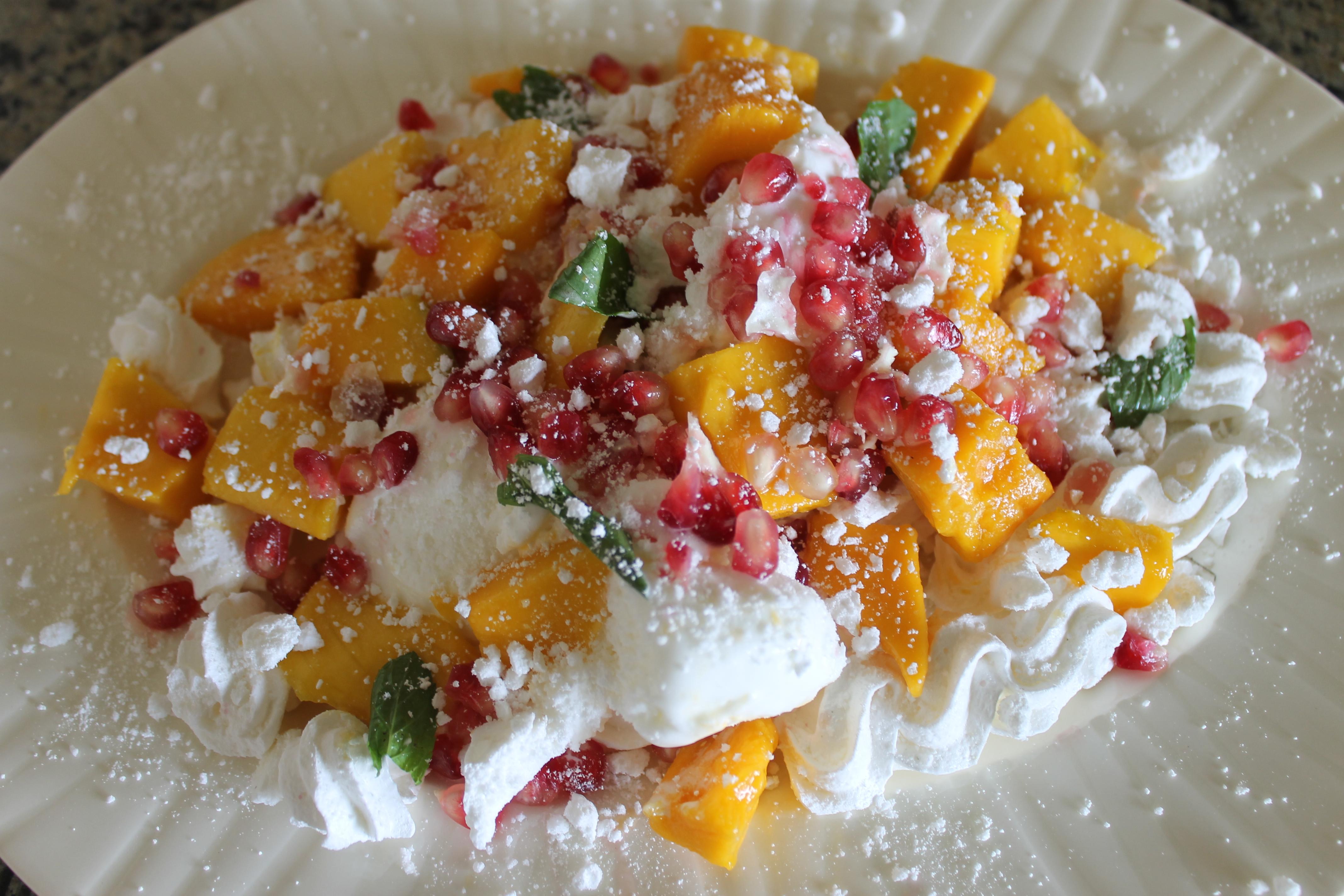 Cheat Mango & Mint Pavlova