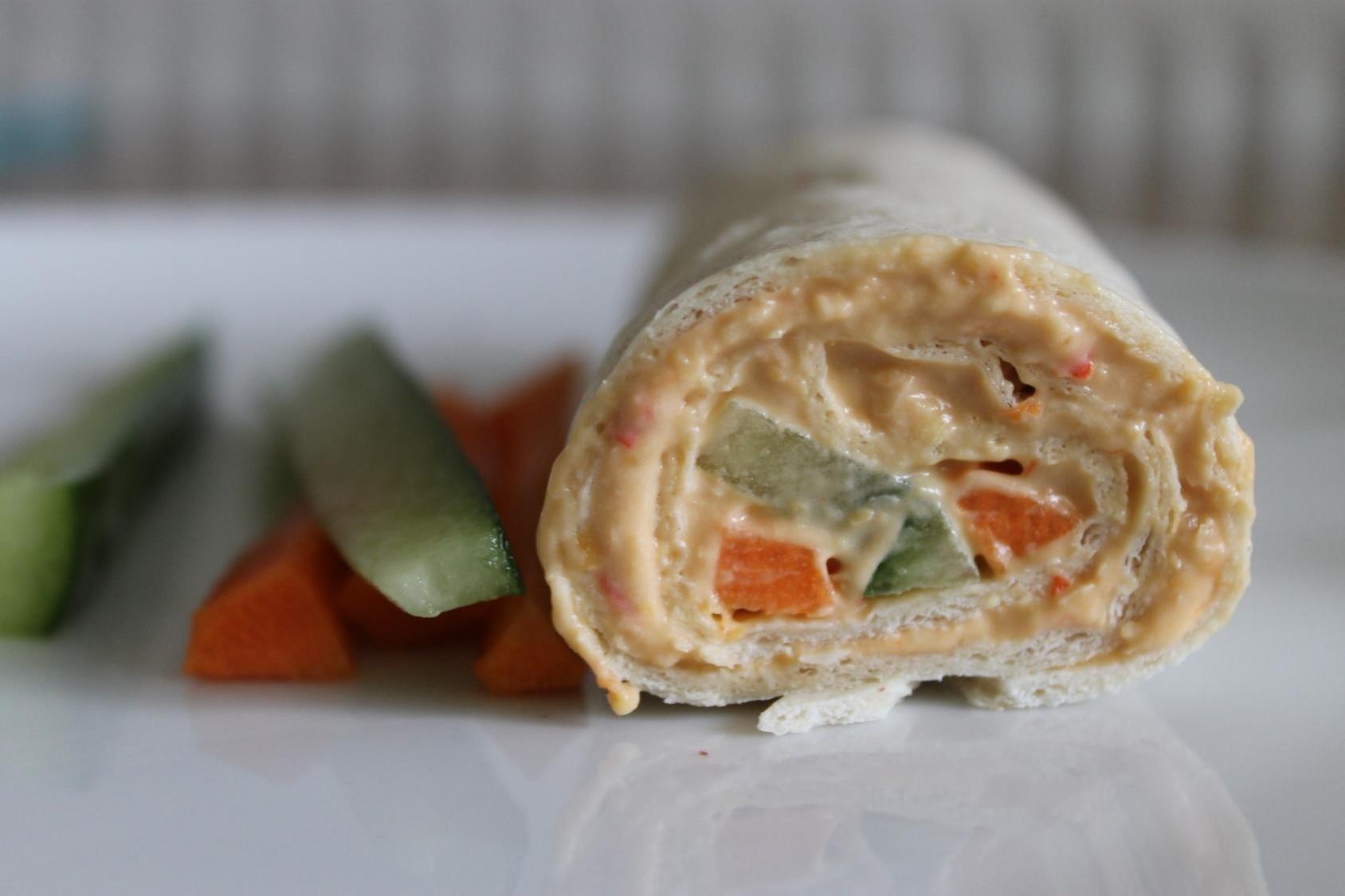 Red Pepper Hummus Wrap