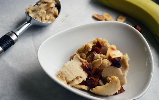 Frozen Banana Cream with Cranberries