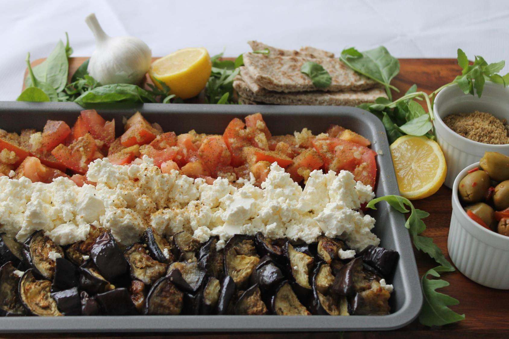 Egyptian Eggplant & Cheese Platter