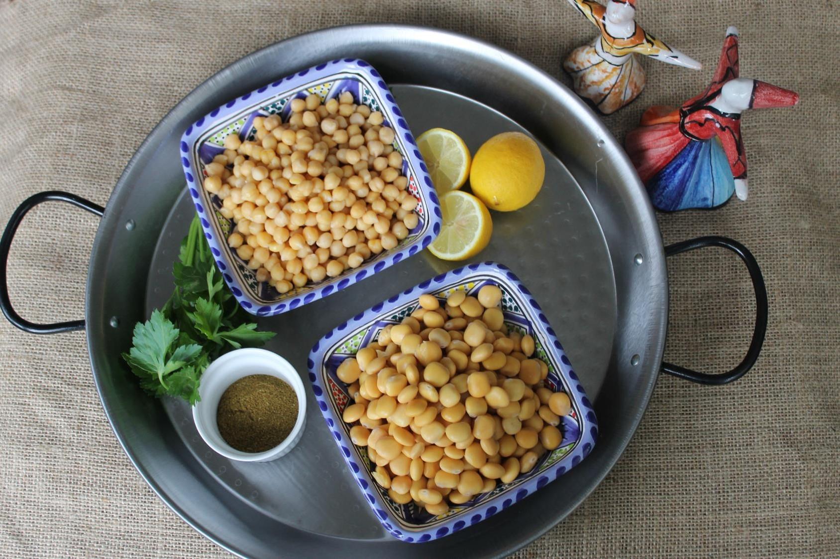 Oriental Mezza: Lupini & Chickpeas