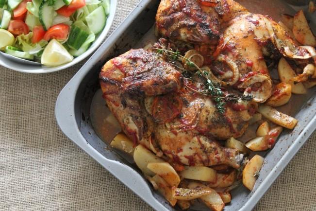 Roasted Thyme Chicken & Potatoes