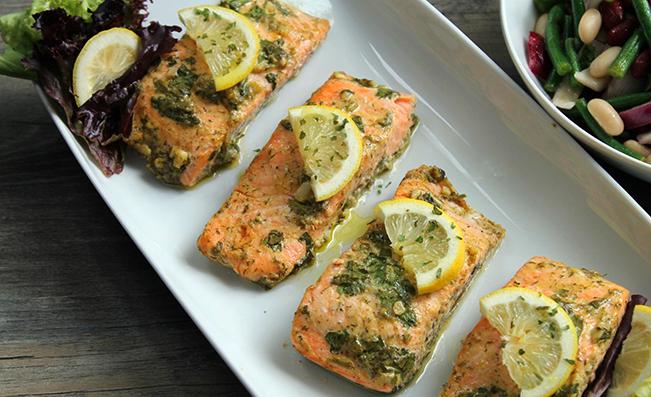 Baked Salmon with Fresh Herbs