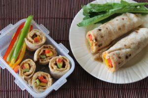 Peanut Butter & Coloured Peppers Baladi Wrap