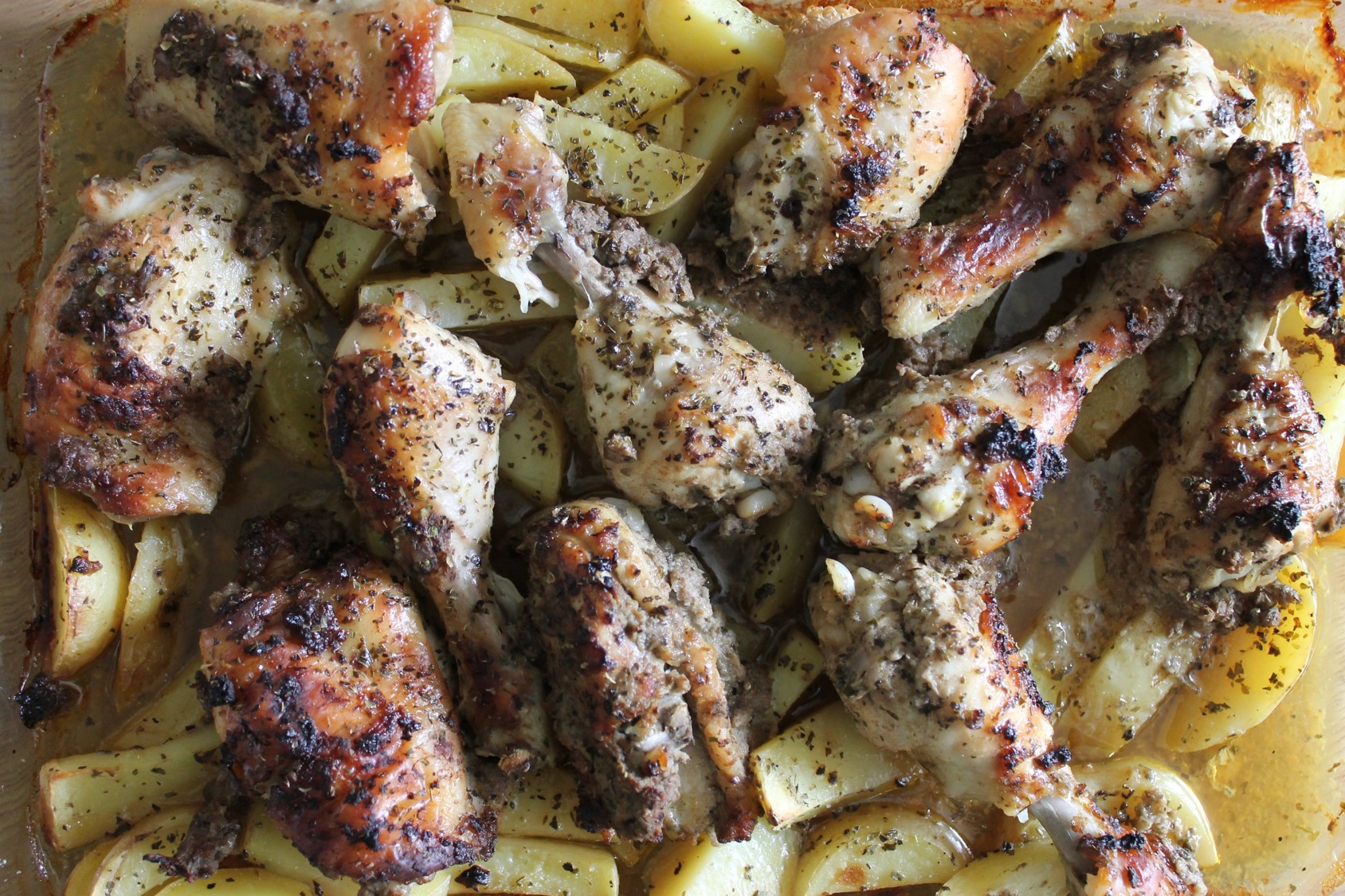 roast chicken thighs with potatoes