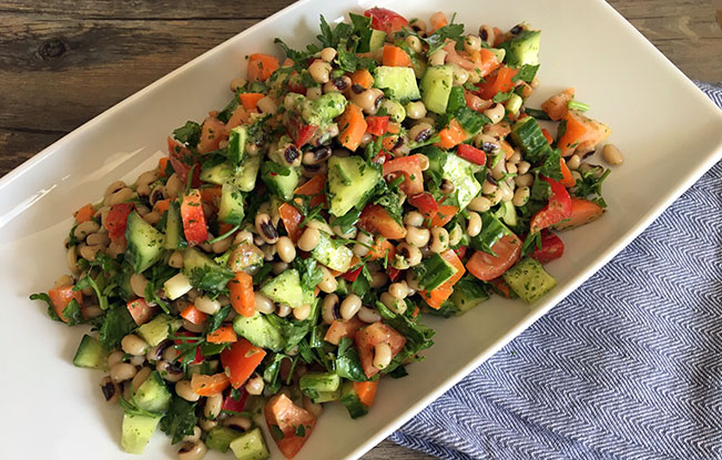 Blackeyed Peas Salad with Parsley Dressing